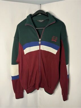 Dior Men's Zip-Up Colorblock Sweater size L